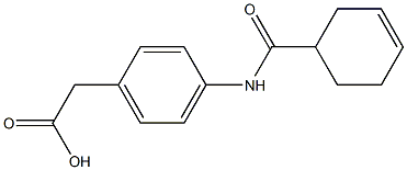 {4-[(cyclohex-3-en-1-ylcarbonyl)amino]phenyl}acetic acid 结构式