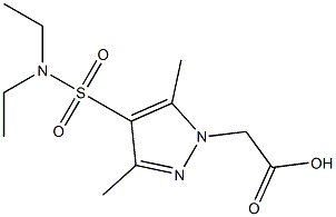 {4-[(diethylamino)sulfonyl]-3,5-dimethyl-1H-pyrazol-1-yl}acetic acid 结构式