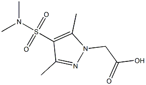 {4-[(dimethylamino)sulfonyl]-3,5-dimethyl-1H-pyrazol-1-yl}acetic acid 结构式