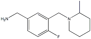 {4-fluoro-3-[(2-methylpiperidin-1-yl)methyl]phenyl}methanamine 结构式