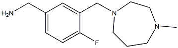 {4-fluoro-3-[(4-methyl-1,4-diazepan-1-yl)methyl]phenyl}methanamine 结构式