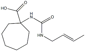 1-({[(2E)-but-2-enylamino]carbonyl}amino)cycloheptanecarboxylic acid 结构式