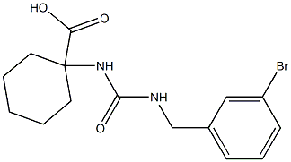 1-({[(3-bromophenyl)methyl]carbamoyl}amino)cyclohexane-1-carboxylic acid 结构式
