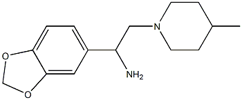 1-(1,3-benzodioxol-5-yl)-2-(4-methylpiperidin-1-yl)ethanamine 结构式