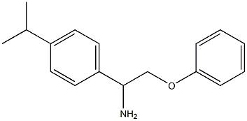 1-(1-amino-2-phenoxyethyl)-4-(propan-2-yl)benzene 结构式