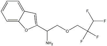 1-(1-benzofuran-2-yl)-2-(2,2,3,3-tetrafluoropropoxy)ethan-1-amine 结构式