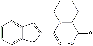 1-(1-benzofuran-2-ylcarbonyl)piperidine-2-carboxylic acid 结构式