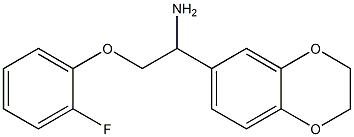 1-(2,3-dihydro-1,4-benzodioxin-6-yl)-2-(2-fluorophenoxy)ethanamine 结构式