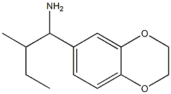 1-(2,3-dihydro-1,4-benzodioxin-6-yl)-2-methylbutan-1-amine 结构式