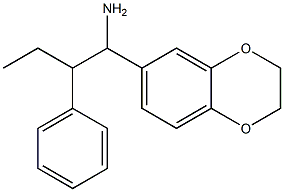 1-(2,3-dihydro-1,4-benzodioxin-6-yl)-2-phenylbutan-1-amine 结构式