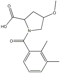 1-(2,3-dimethylbenzoyl)-4-methoxypyrrolidine-2-carboxylic acid 结构式