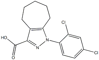 1-(2,4-dichlorophenyl)-1,4,5,6,7,8-hexahydrocyclohepta[c]pyrazole-3-carboxylic acid 结构式