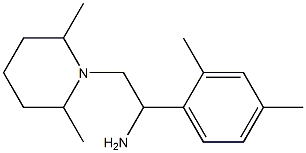 1-(2,4-dimethylphenyl)-2-(2,6-dimethylpiperidin-1-yl)ethan-1-amine 结构式