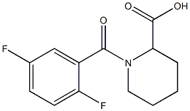 1-(2,5-difluorobenzoyl)piperidine-2-carboxylic acid 结构式