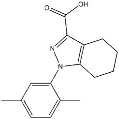 1-(2,5-dimethylphenyl)-4,5,6,7-tetrahydro-1H-indazole-3-carboxylic acid 结构式