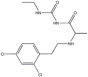 1-(2-{[2-(2,4-dichlorophenyl)ethyl]amino}propanoyl)-3-ethylurea 结构式