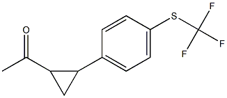 1-(2-{4-[(trifluoromethyl)sulfanyl]phenyl}cyclopropyl)ethan-1-one 结构式
