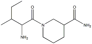 1-(2-amino-3-methylpentanoyl)piperidine-3-carboxamide 结构式