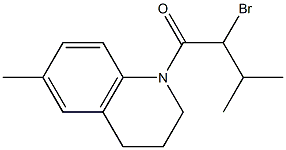 1-(2-bromo-3-methylbutanoyl)-6-methyl-1,2,3,4-tetrahydroquinoline 结构式