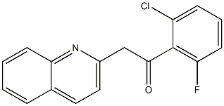 1-(2-chloro-6-fluorophenyl)-2-(quinolin-2-yl)ethan-1-one 结构式