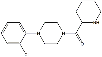 1-(2-chlorophenyl)-4-(piperidin-2-ylcarbonyl)piperazine 结构式