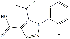 1-(2-fluorophenyl)-5-(propan-2-yl)-1H-pyrazole-4-carboxylic acid 结构式