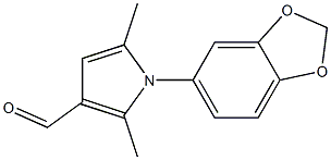 1-(2H-1,3-benzodioxol-5-yl)-2,5-dimethyl-1H-pyrrole-3-carbaldehyde 结构式