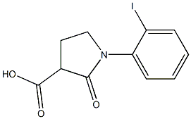 1-(2-iodophenyl)-2-oxopyrrolidine-3-carboxylic acid 结构式