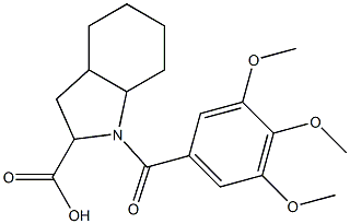 1-(3,4,5-Trimethoxy-benzoyl)-octahydro-indole-2-carboxylic acid 结构式