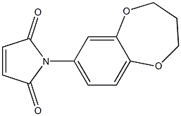 1-(3,4-dihydro-2H-1,5-benzodioxepin-7-yl)-2,5-dihydro-1H-pyrrole-2,5-dione 结构式