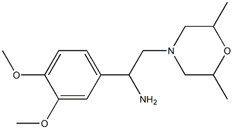 1-(3,4-dimethoxyphenyl)-2-(2,6-dimethylmorpholin-4-yl)ethanamine 结构式