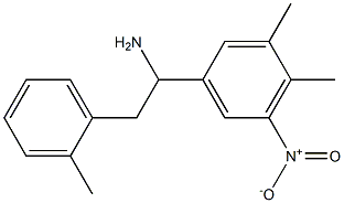 1-(3,4-dimethyl-5-nitrophenyl)-2-(2-methylphenyl)ethan-1-amine 结构式