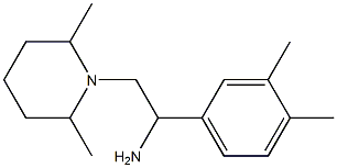 1-(3,4-dimethylphenyl)-2-(2,6-dimethylpiperidin-1-yl)ethan-1-amine 结构式