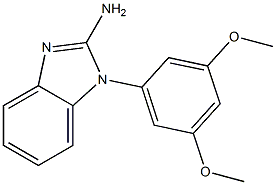 1-(3,5-dimethoxyphenyl)-1H-1,3-benzodiazol-2-amine 结构式