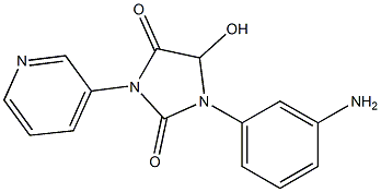 1-(3-aminophenyl)-5-hydroxy-3-(pyridin-3-yl)imidazolidine-2,4-dione 结构式