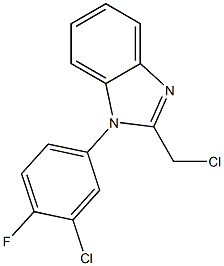 1-(3-chloro-4-fluorophenyl)-2-(chloromethyl)-1H-1,3-benzodiazole 结构式