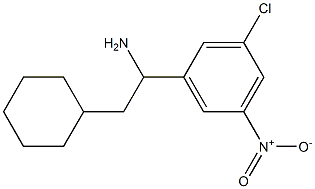 1-(3-chloro-5-nitrophenyl)-2-cyclohexylethan-1-amine 结构式