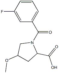 1-(3-fluorobenzoyl)-4-methoxypyrrolidine-2-carboxylic acid 结构式