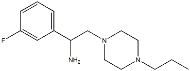 1-(3-fluorophenyl)-2-(4-propylpiperazin-1-yl)ethan-1-amine 结构式