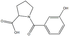 1-(3-hydroxybenzoyl)pyrrolidine-2-carboxylic acid 结构式