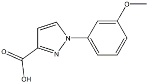 1-(3-methoxyphenyl)-1H-pyrazole-3-carboxylic acid 结构式