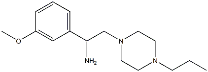 1-(3-methoxyphenyl)-2-(4-propylpiperazin-1-yl)ethanamine 结构式