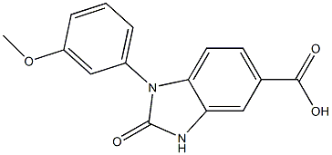 1-(3-methoxyphenyl)-2-oxo-2,3-dihydro-1H-1,3-benzodiazole-5-carboxylic acid 结构式