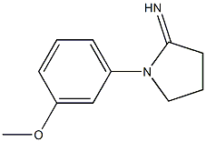 1-(3-methoxyphenyl)pyrrolidin-2-imine 结构式