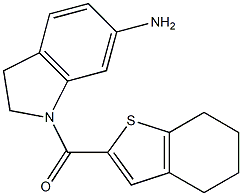 1-(4,5,6,7-tetrahydro-1-benzothiophen-2-ylcarbonyl)-2,3-dihydro-1H-indol-6-amine 结构式
