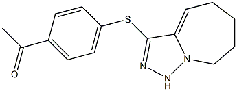 1-(4-{5H,6H,7H,8H,9H-[1,2,4]triazolo[3,4-a]azepin-3-ylsulfanyl}phenyl)ethan-1-one 结构式