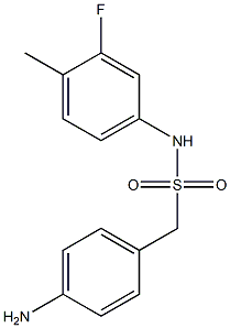 1-(4-aminophenyl)-N-(3-fluoro-4-methylphenyl)methanesulfonamide 结构式