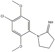 1-(4-chloro-2,5-dimethoxyphenyl)pyrrolidin-2-imine 结构式