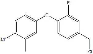 1-(4-chloro-3-methylphenoxy)-4-(chloromethyl)-2-fluorobenzene 结构式