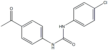 1-(4-chlorophenyl)-3-(4-acetylphenyl)urea 结构式